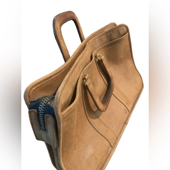 Vintage Coach British Tan Embassy Briefcase Messenger Bag Leather Brown - Picture 4 of 16